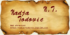 Nadja Todović vizit kartica